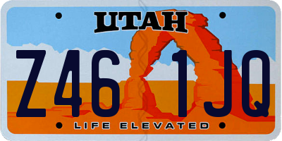 UT license plate Z461JQ