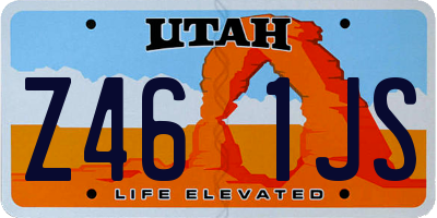 UT license plate Z461JS