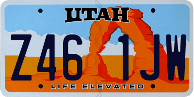 UT license plate Z461JW