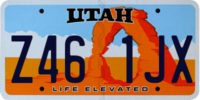 UT license plate Z461JX