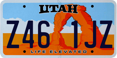 UT license plate Z461JZ