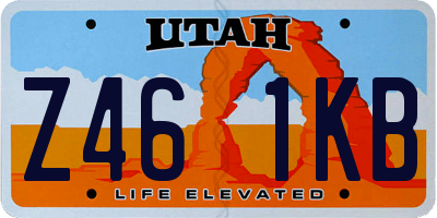 UT license plate Z461KB