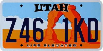 UT license plate Z461KD