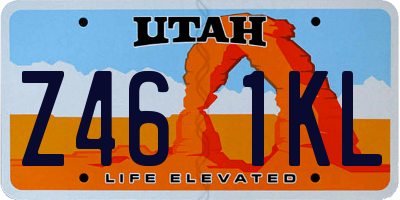 UT license plate Z461KL