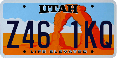 UT license plate Z461KQ