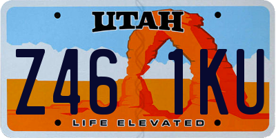 UT license plate Z461KU