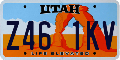 UT license plate Z461KV