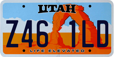 UT license plate Z461LD