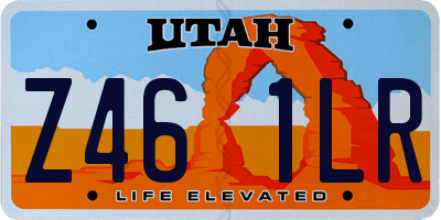 UT license plate Z461LR