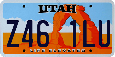 UT license plate Z461LU