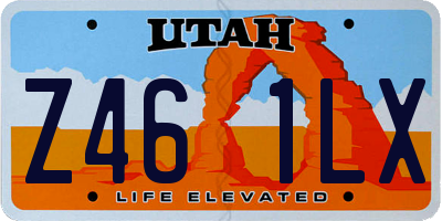 UT license plate Z461LX