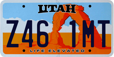 UT license plate Z461MT