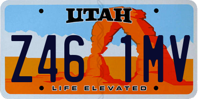 UT license plate Z461MV