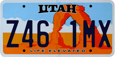 UT license plate Z461MX