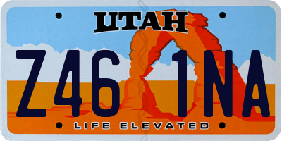 UT license plate Z461NA