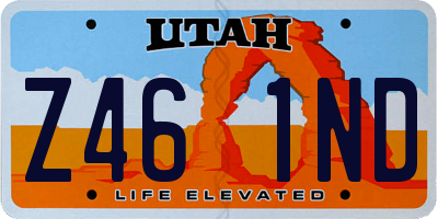 UT license plate Z461ND