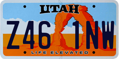 UT license plate Z461NW