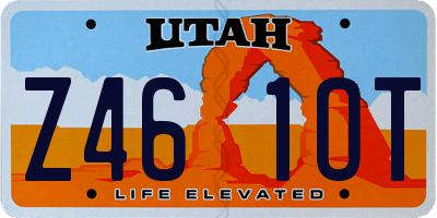 UT license plate Z461OT