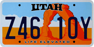 UT license plate Z461OY