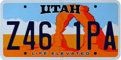 UT license plate Z461PA