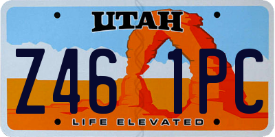UT license plate Z461PC