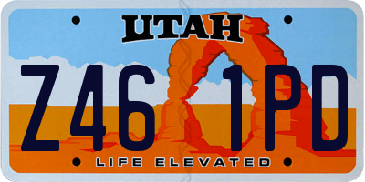 UT license plate Z461PD