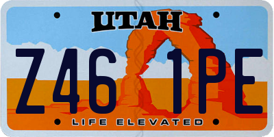 UT license plate Z461PE