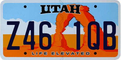 UT license plate Z461QB