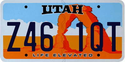 UT license plate Z461QT