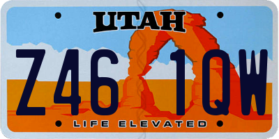 UT license plate Z461QW