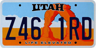 UT license plate Z461RD