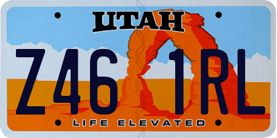 UT license plate Z461RL