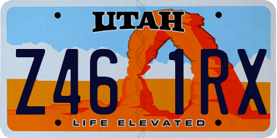 UT license plate Z461RX