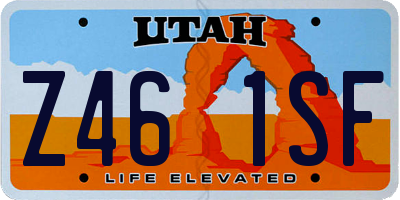 UT license plate Z461SF
