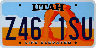UT license plate Z461SU