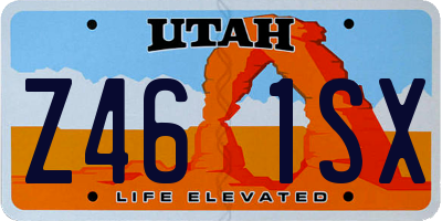 UT license plate Z461SX