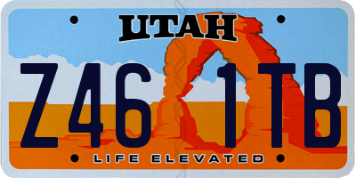 UT license plate Z461TB