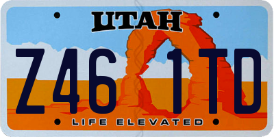 UT license plate Z461TD