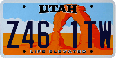 UT license plate Z461TW