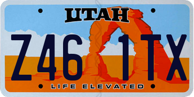 UT license plate Z461TX