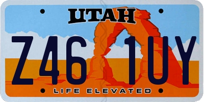 UT license plate Z461UY