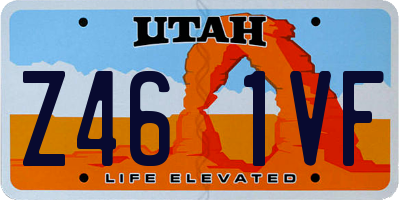 UT license plate Z461VF