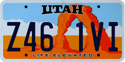 UT license plate Z461VI
