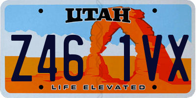 UT license plate Z461VX