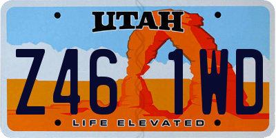 UT license plate Z461WD