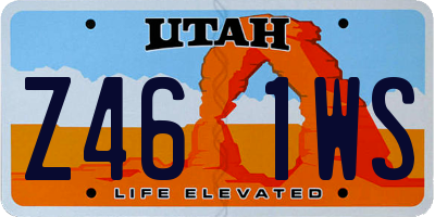 UT license plate Z461WS