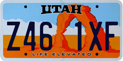 UT license plate Z461XF