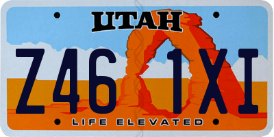 UT license plate Z461XI