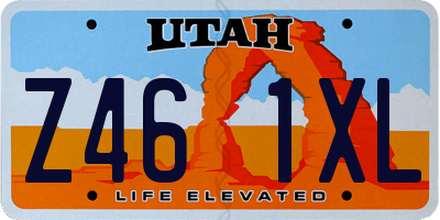 UT license plate Z461XL