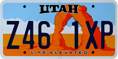 UT license plate Z461XP